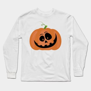 halloween scary evil pumpkin funny pumpkin head Long Sleeve T-Shirt